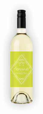Screw it! Sauvignon Blanc Wine Bottle